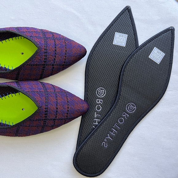 ROTHY’S: “The Point” in Cranberry Plaid, Size 9.5 NIB - Picture 11 of 14